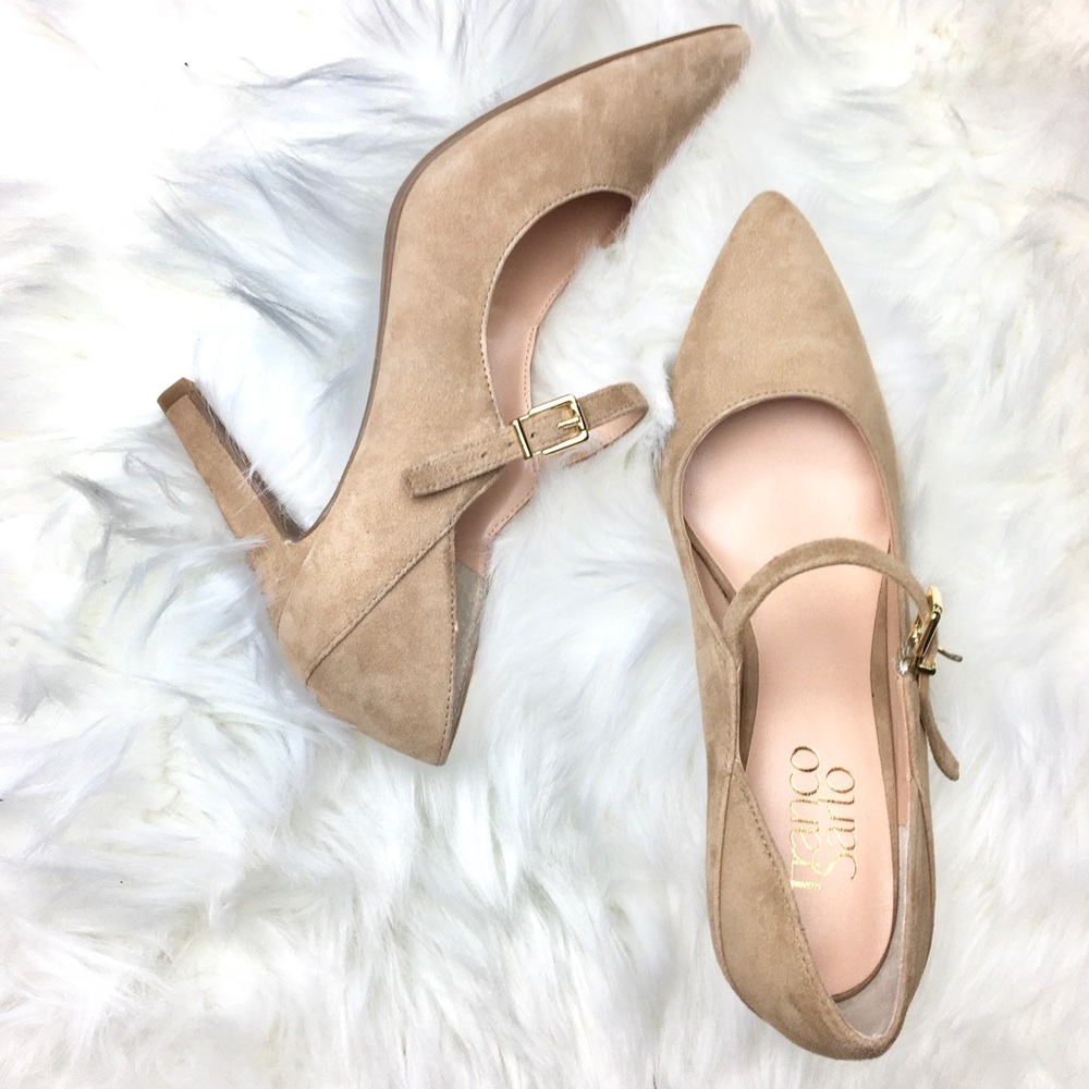 FRANCO SARTO Suede Anthem Mary Janes